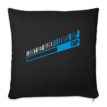 get older level up - Sofa pillowcase 17,3'' x 17,3'' (45 x 45 cm) - black - Front
