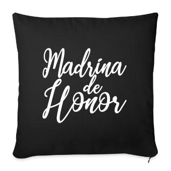 Madrina de Honor Bridesmaid Wedding Team Bride - Sofa pillowcase 17,3'' x 17,3'' (45 x 45 cm) - black - Front
