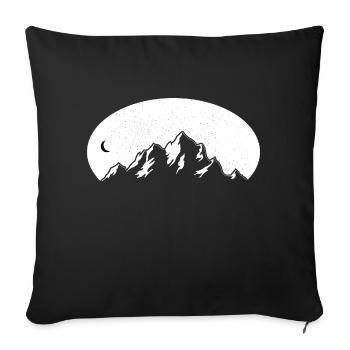 Wanderer mountain design - Sofa pillowcase 17,3'' x 17,3'' (45 x 45 cm) - black - Front