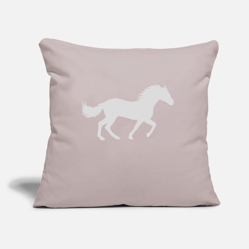 Conception de silhouette de cheval de course Housse de coussin décorative 45 x 45 cm