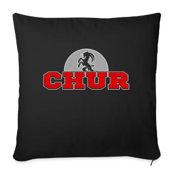 Chur - Sofakissenbezug 45 x 45 cm - Schwarz - Vorne