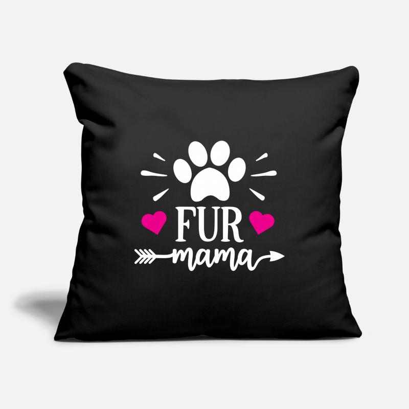 Maman à fourrure Housse de coussin décorative 45 x 45 cm