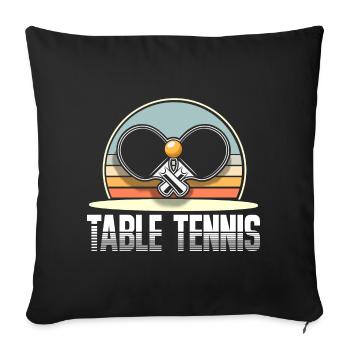 Ping-pong - Housse de coussin décorative 45 x 45 cm - noir - Devant