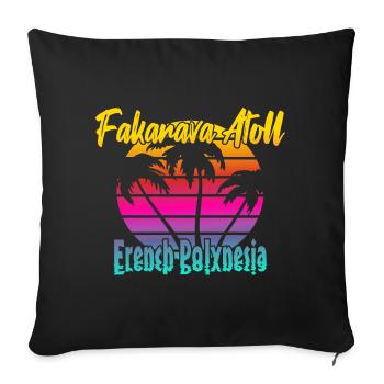 Fakarava Atoll - Sofakissenbezug 45 x 45 cm - Schwarz - Vorne