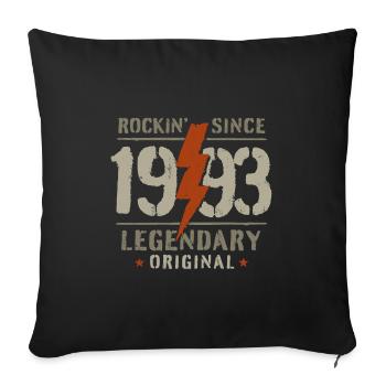 31st Birthday Gift Rocking Since 1993 - Sofa pillowcase 17,3'' x 17,3'' (45 x 45 cm) - black - Front