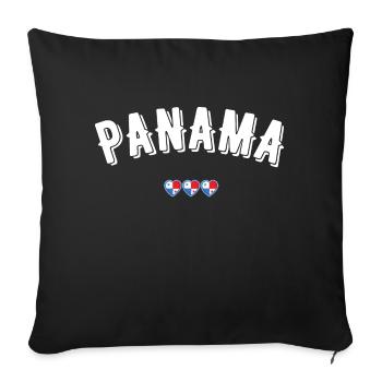 Panama - Sofa pillowcase 17,3'' x 17,3'' (45 x 45 cm) - black - Front