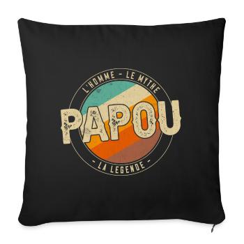 Papuan the legend - Sofa pillowcase 17,3'' x 17,3'' (45 x 45 cm) - black - Front