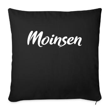 Moinsen White - Sofakissenbezug 45 x 45 cm - Schwarz - Vorne