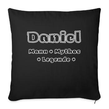 Daniel - Mann, Mythos, Legende - Sofakissenbezug 45 x 45 cm - Schwarz - Vorne