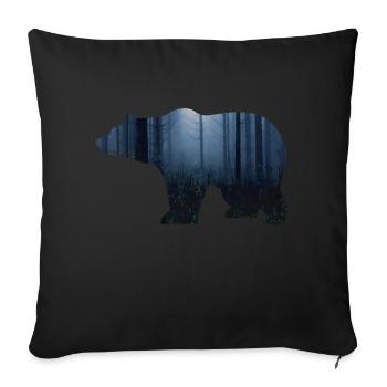 Adventure Travel Hiking Mountain - Sofa pillowcase 17,3'' x 17,3'' (45 x 45 cm) - black - Front