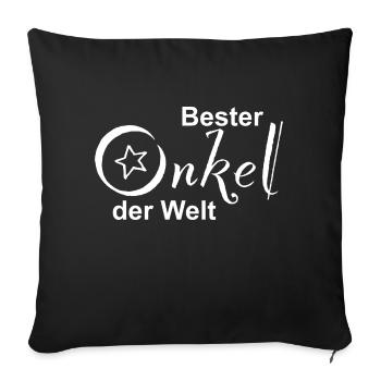 Bester Onkel der Welt Design - Sofakissenbezug 45 x 45 cm - Schwarz - Vorne