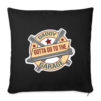Father's Day gift for dad for Men's Day - Sofa pillowcase 17,3'' x 17,3'' (45 x 45 cm) - black - Front