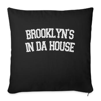 Brooklyn's in da house - Sofa pillowcase 17,3'' x 17,3'' (45 x 45 cm) - black - Front