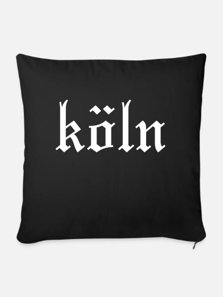 Köln Stadt Logo Fans - Sofakissenbezug 45 x 45 cm - Schwarz