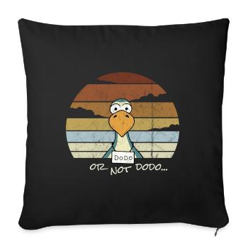 Retro Cartoon Dodo or not Theater Wortspiel - Sofakissenbezug 45 x 45 cm - Schwarz - Vorne