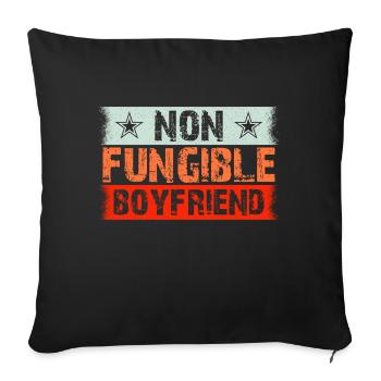 Non Fungible Boyfriend - Housse de coussin décorative 45 x 45 cm - noir - Devant
