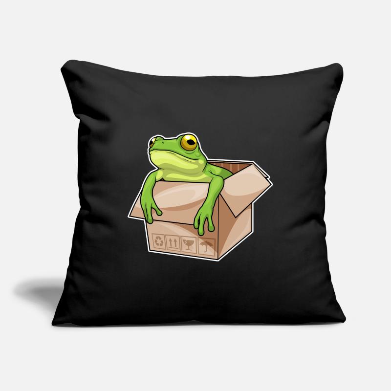 Frosch Karton Sofakissenbezug 45 x 45 cm