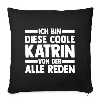 Katrin - Sofakissenbezug 45 x 45 cm - Schwarz - Vorne