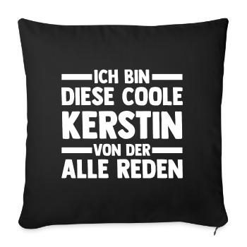 Kerstin - Sofakissenbezug 45 x 45 cm - Schwarz - Vorne