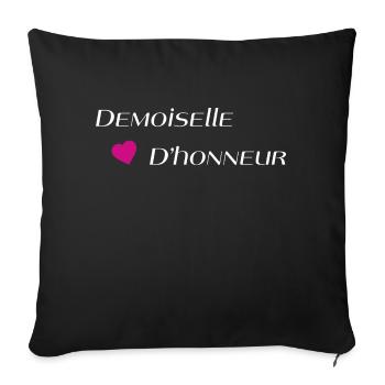 Demoiselle d'honneur - Housse de coussin décorative 45 x 45 cm - noir - Devant