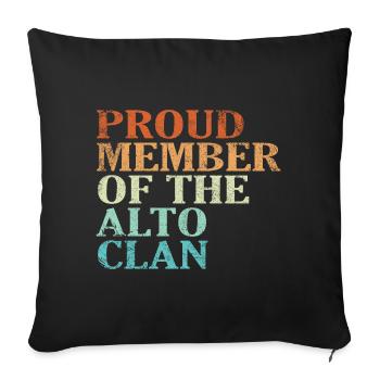Proud Member of the Alto Clan Vintage - Sofakissenbezug 45 x 45 cm - Schwarz - Vorne