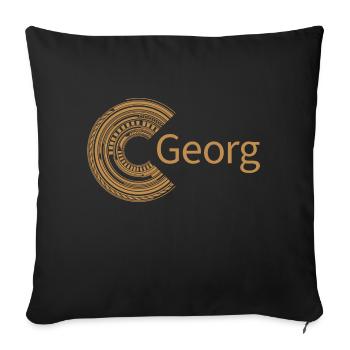For Georg - Sofa pillowcase 17,3'' x 17,3'' (45 x 45 cm) - black - Front