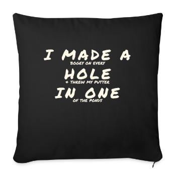 trou en un - Housse de coussin décorative 45 x 45 cm - noir - Devant
