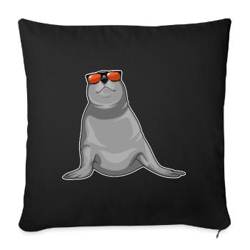 Seal Sunglasses - Sofa pillowcase 17,3'' x 17,3'' (45 x 45 cm) - black - Front