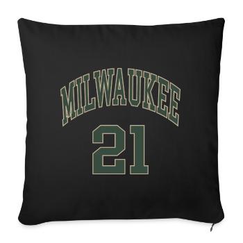 Milwaukee 21 - Housse de coussin décorative 45 x 45 cm - noir - Devant
