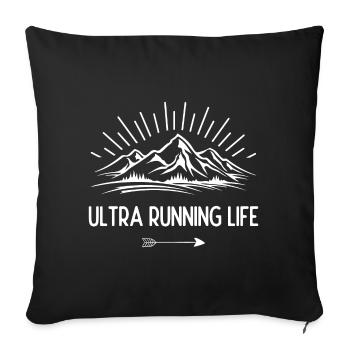 Ultra Running Life - Sofa pillowcase 17,3'' x 17,3'' (45 x 45 cm) - black - Front