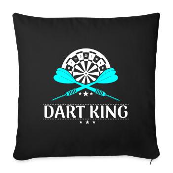 The Dart King Game of Darts - Sofakissenbezug 45 x 45 cm - Schwarz - Vorne