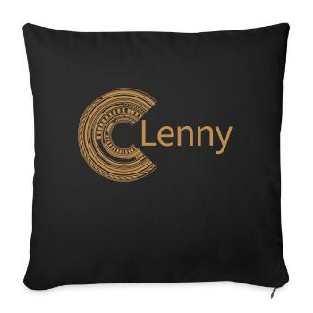 For Lenny - Sofa pillowcase 17,3'' x 17,3'' (45 x 45 cm) - black - Front