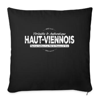 Haut-Viennois de la Haute Vienne - Housse de coussin décorative 45 x 45 cm - noir - Devant