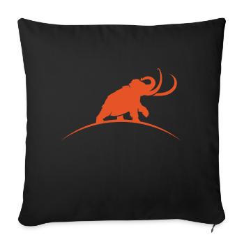 Bruissements de mammouth - Housse de coussin décorative 45 x 45 cm - noir - Devant