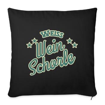 Spritzer au vin blanc - Housse de coussin décorative 45 x 45 cm - noir - Devant
