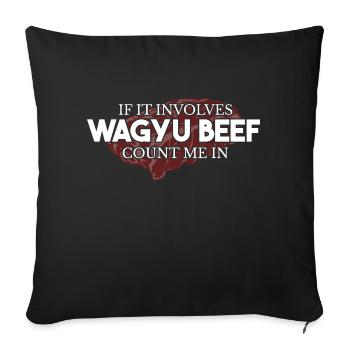 Wagyu Beef Lover Marbling Fat - Housse de coussin décorative 45 x 45 cm - noir - Devant