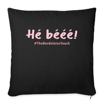 Hé bééé !! - Housse de coussin décorative 45 x 45 cm - noir - Devant