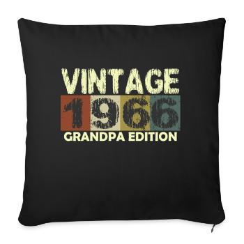 Vintage Birthday retro sunset design - Sofa pillowcase 17,3'' x 17,3'' (45 x 45 cm) - black - Front