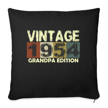 Vintage Geburtstag Retro Sonnenuntergang Design - Sofakissenbezug 45 x 45 cm - Schwarz - Vorne