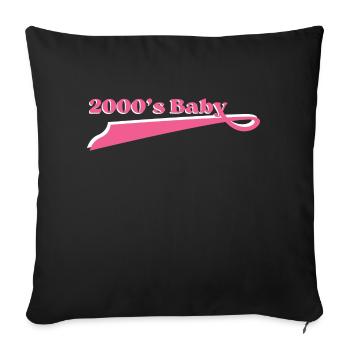 Année 2000 baby - Housse de coussin décorative 45 x 45 cm - noir - Devant