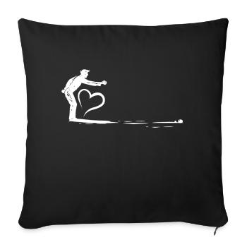J'aime la pétanque - Housse de coussin décorative 45 x 45 cm - noir - Devant
