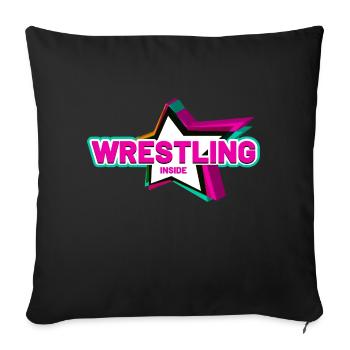 Wrestling Star à l’intérieur - Housse de coussin décorative 45 x 45 cm - noir - Devant