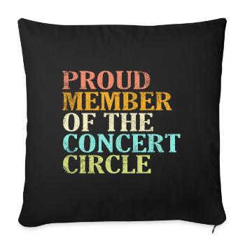 Fier membre du Cercle de concerts - Housse de coussin décorative 45 x 45 cm - noir - Devant