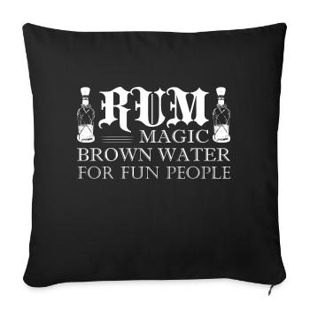 Rhum Magic Brown Water pour s’amuser Les gens qui boivent de l’Alco - Housse de coussin décorative 45 x 45 cm - noir - Devant