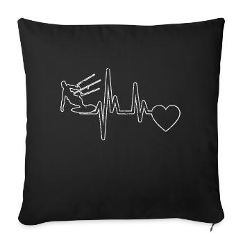 Kitesurfer Windsurf Windsurfer Kitesurf - Housse de coussin décorative 45 x 45 cm - noir - Devant