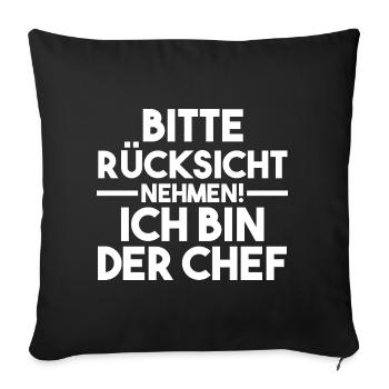 Arbeit Kollegen Büro Teamleiter Führungskraft Chef - Sofakissenbezug 45 x 45 cm - Schwarz - Vorne