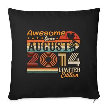 2014 August Geschenkidee August 2014 - Sofakissenbezug 45 x 45 cm - Schwarz - Vorne