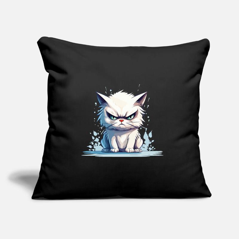 cat grumpy grumpy grumpy meow funny Sofa pillowcase 17,3'' x 17,3'' (45 x 45 cm)