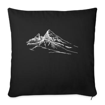 Watzmann Outdoor Sports Hiking Mountaineering - Sofa pillowcase 17,3'' x 17,3'' (45 x 45 cm) - black - Front