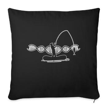 Fishing Fishing Fishing Fishing Anglers - Sofa pillowcase 17,3'' x 17,3'' (45 x 45 cm) - black - Front